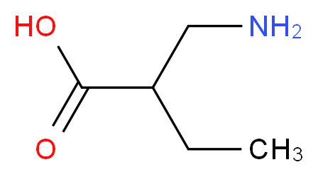 2-(aminomethyl)butanoic acid_分子结构_CAS_538368-15-9