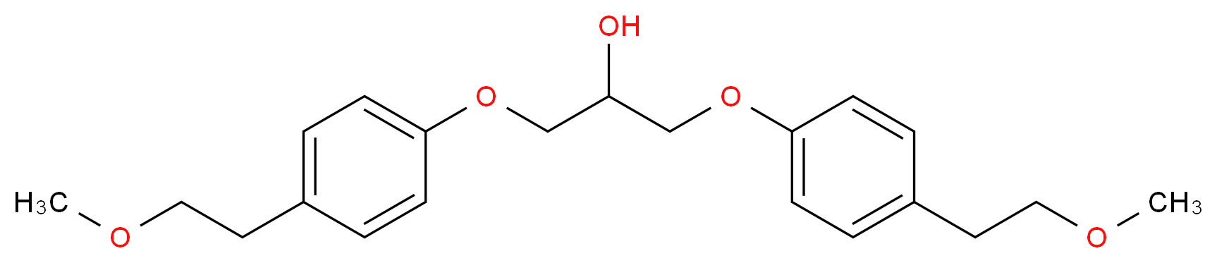 1,3-Bis[4-(2-methoxyethyl)phenoxy]-2-propanol _分子结构_CAS_230975-30-1)