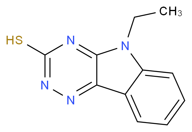 5-ethyl-5H-[1,2,4]triazino[5,6-b]indole-3-thiol_分子结构_CAS_36047-55-9)