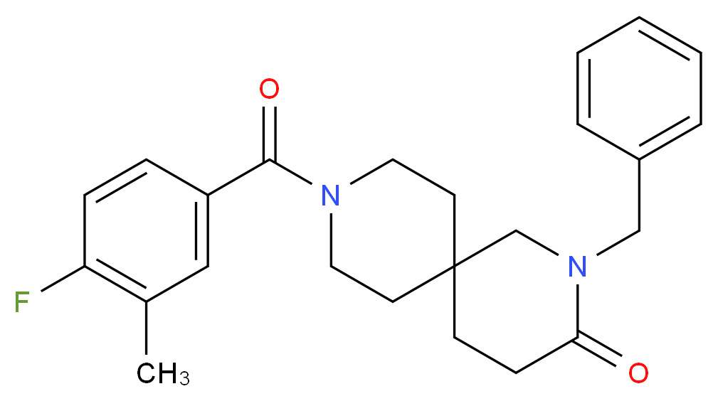 2-benzyl-9-(4-fluoro-3-methylbenzoyl)-2,9-diazaspiro[5.5]undecan-3-one_分子结构_CAS_)