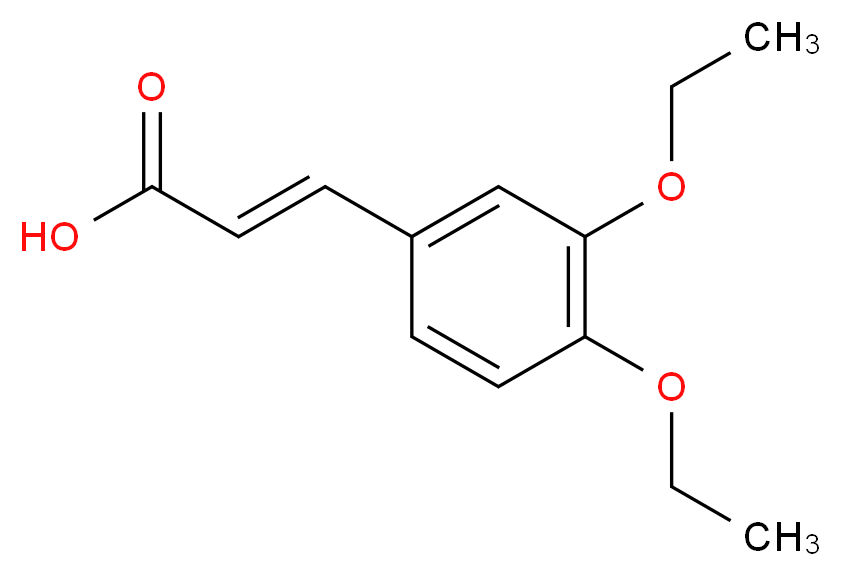 (2E)-3-(3,4-diethoxyphenyl)acrylic acid_分子结构_CAS_137013-00-4)