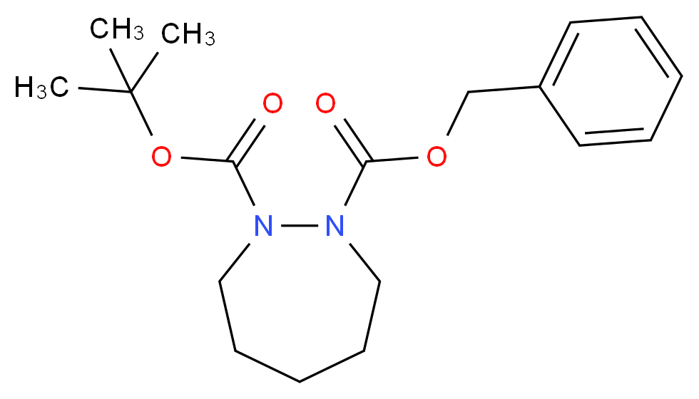 1-Benzyl 2-(tert-butyl) 1,2-diazepane-1,2-dicarboxylate_分子结构_CAS_)