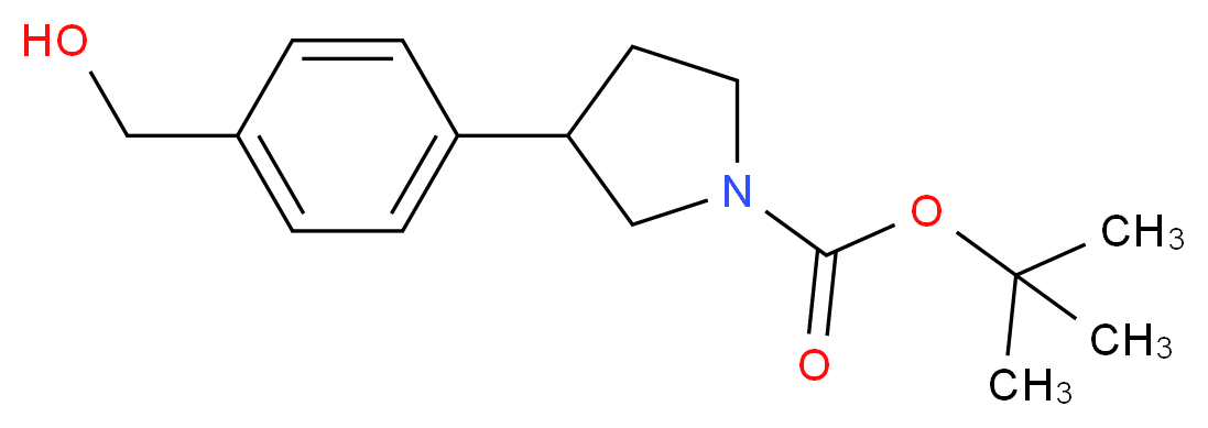 tert-butyl 3-(4-(hydroxymethyl)phenyl)pyrrolidine-1-carboxylate_分子结构_CAS_1211594-39-6)