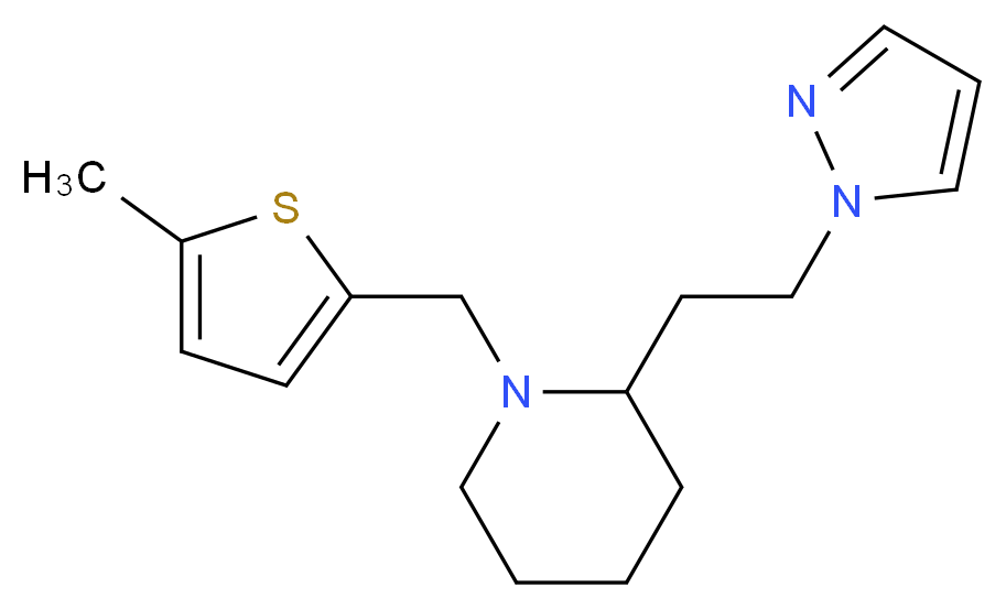 1-[(5-methyl-2-thienyl)methyl]-2-[2-(1H-pyrazol-1-yl)ethyl]piperidine_分子结构_CAS_)