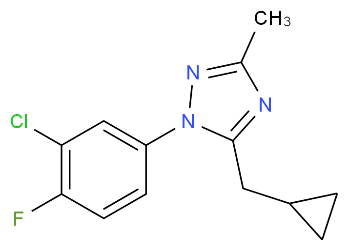 1-(3-chloro-4-fluorophenyl)-5-(cyclopropylmethyl)-3-methyl-1H-1,2,4-triazole_分子结构_CAS_)