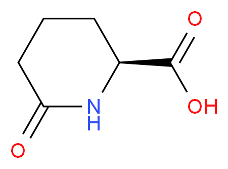 (2S)-6-oxopiperidine-2-carboxylic acid_分子结构_CAS_34622-39-4