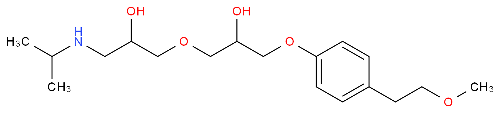 3-[2-Hydroxy-3-[4-(2-methoxyethyl)phenoxy]propoxy]-1-isopropylamino-2-propanol (Mixture of Diasteromers)(Metoprolol Impurity)_分子结构_CAS_163685-37-8)