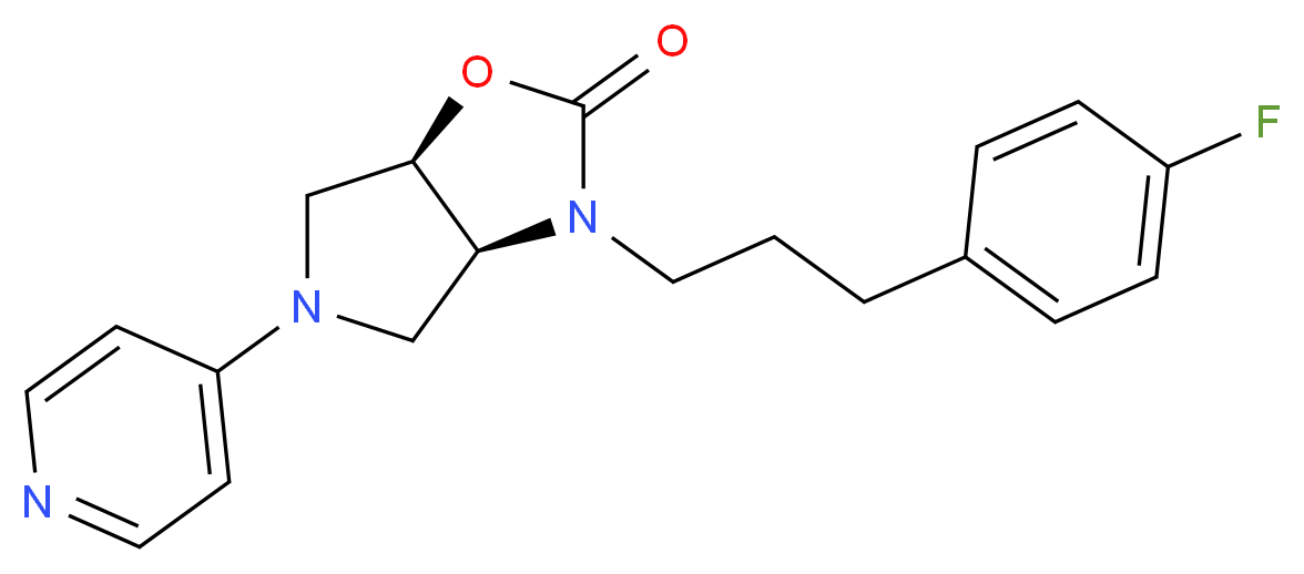 (3aS*,6aR*)-3-[3-(4-fluorophenyl)propyl]-5-(4-pyridinyl)hexahydro-2H-pyrrolo[3,4-d][1,3]oxazol-2-one_分子结构_CAS_)