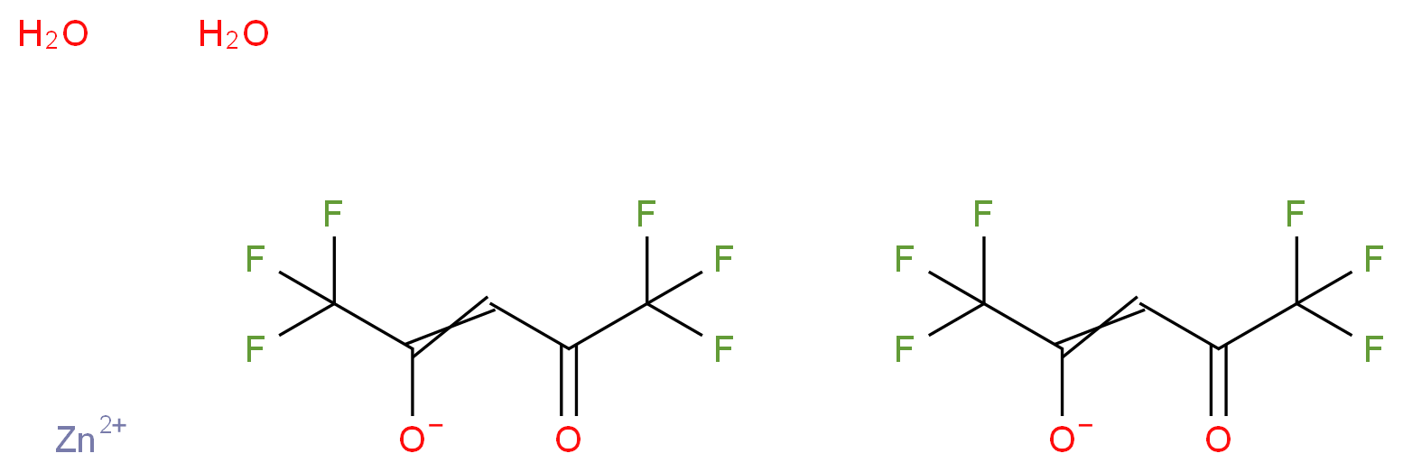 Zinc hexafluoroacetylacetonate dihydrate 98%_分子结构_CAS_16743-33-2)