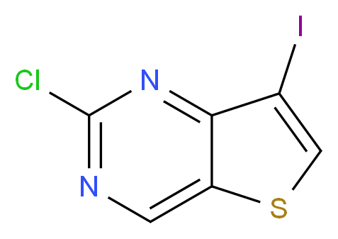 2-Chloro-7-iodothieno[3,2-d]pyrimidine_分子结构_CAS_1152475-40-5)