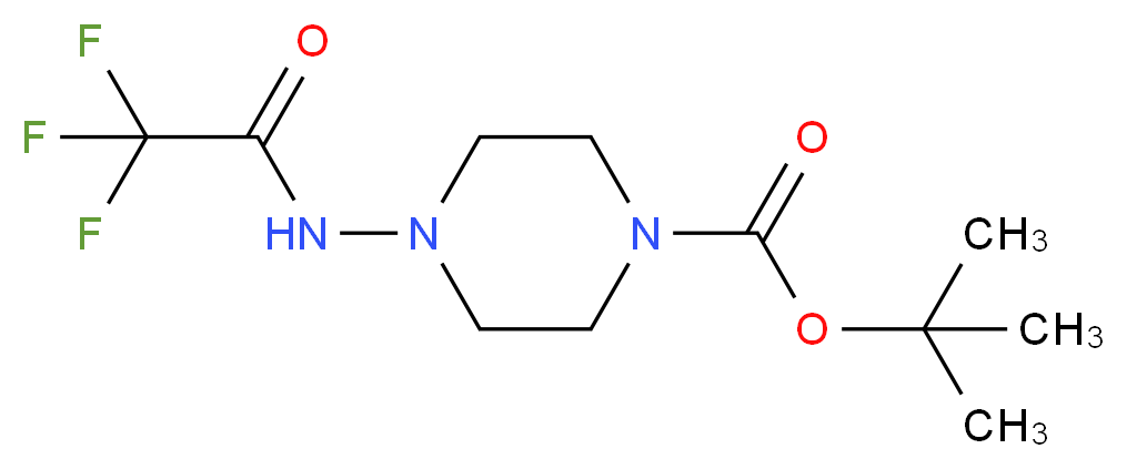 tert-butyl 4-(trifluoroacetamido)piperazine-1-carboxylate_分子结构_CAS_1198286-22-4