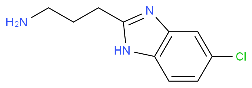 3-(5-Chloro-1H-benzimidazol-2-yl)propan-1-amine_分子结构_CAS_)