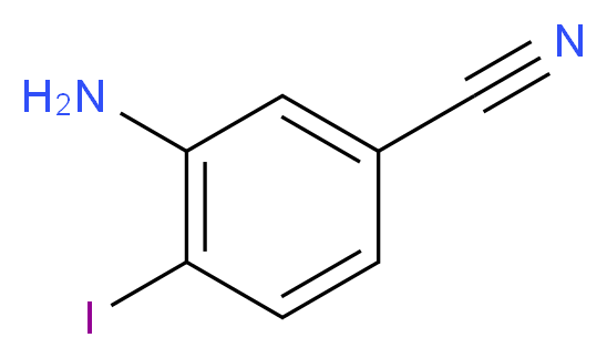 3-Amino-4-iodobenzonitrile_分子结构_CAS_665033-21-6)