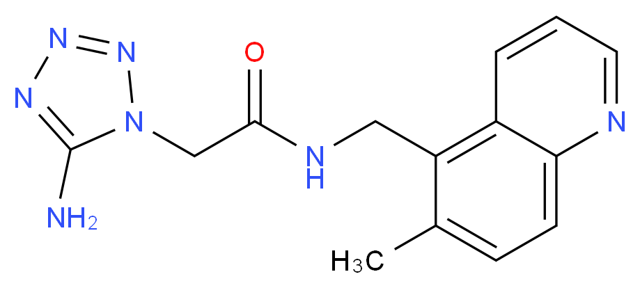 2-(5-amino-1H-tetrazol-1-yl)-N-[(6-methylquinolin-5-yl)methyl]acetamide_分子结构_CAS_)