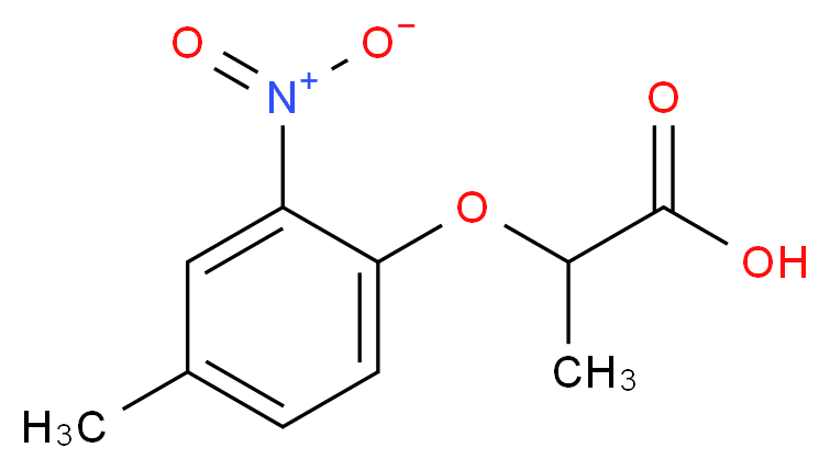 2-(4-Methyl-2-nitrophenoxy)propanoic acid_分子结构_CAS_514801-24-2)