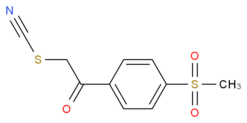 2-[4-(Methylsulfonyl)phenyl]-2-oxoethylthiocyanate_分子结构_CAS_)