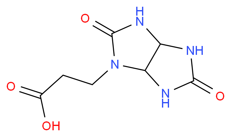 3-{2,5-dioxo-octahydroimidazo[4,5-d]imidazolidin-1-yl}propanoic acid_分子结构_CAS_309935-84-0