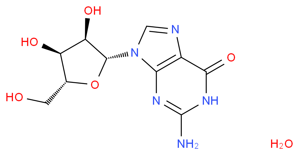 Guanosine Hydrate_分子结构_CAS_1143525-19-2)