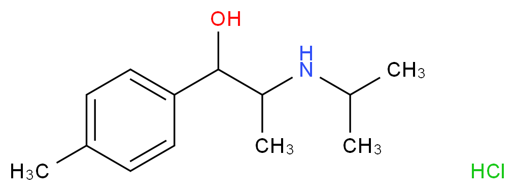 1-(4-methylphenyl)-2-[(propan-2-yl)amino]propan-1-ol hydrochloride_分子结构_CAS_13549-69-4