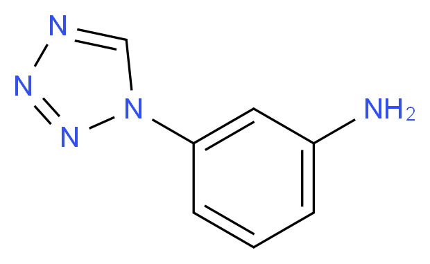 3-(1H-1,2,3,4-tetrazol-1-yl)aniline_分子结构_CAS_14213-12-8