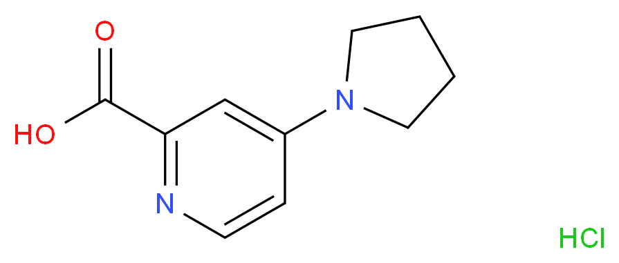 4-(pyrrolidin-1-yl)pyridine-2-carboxylic acid hydrochloride_分子结构_CAS_66933-69-5