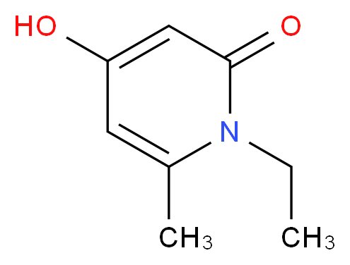 1-ethyl-4-hydroxy-6-methyl-1,2-dihydropyridin-2-one_分子结构_CAS_61296-13-7