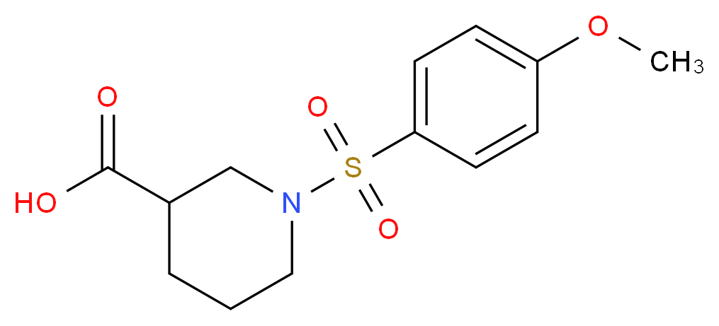 1-[(4-Methoxyphenyl)sulfonyl]piperidine-3-carboxylic acid_分子结构_CAS_377770-58-6)