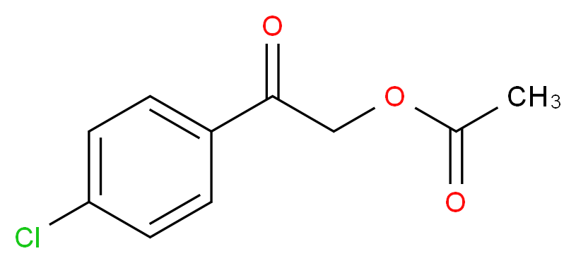 2-(4-Chlorophenyl)-2-oxoethyl acetate_分子结构_CAS_39561-82-5)