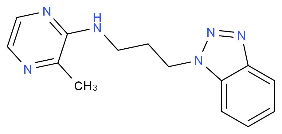 N-[3-(1H-1,2,3-benzotriazol-1-yl)propyl]-3-methyl-2-pyrazinamine_分子结构_CAS_)
