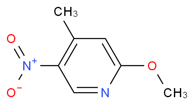 2-甲氧基-5-硝基-4-甲基吡啶_分子结构_CAS_6635-90-1)