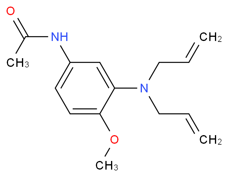 N-{3-[bis(prop-2-en-1-yl)amino]-4-methoxyphenyl}acetamide_分子结构_CAS_51868-45-2