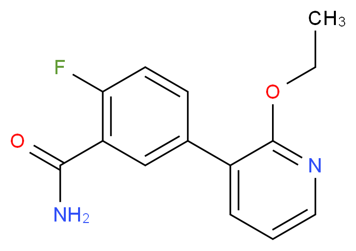 5-(2-ethoxypyridin-3-yl)-2-fluorobenzamide_分子结构_CAS_)