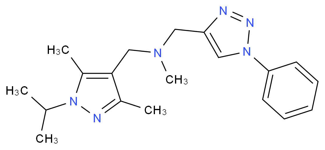 1-(1-isopropyl-3,5-dimethyl-1H-pyrazol-4-yl)-N-methyl-N-[(1-phenyl-1H-1,2,3-triazol-4-yl)methyl]methanamine_分子结构_CAS_)