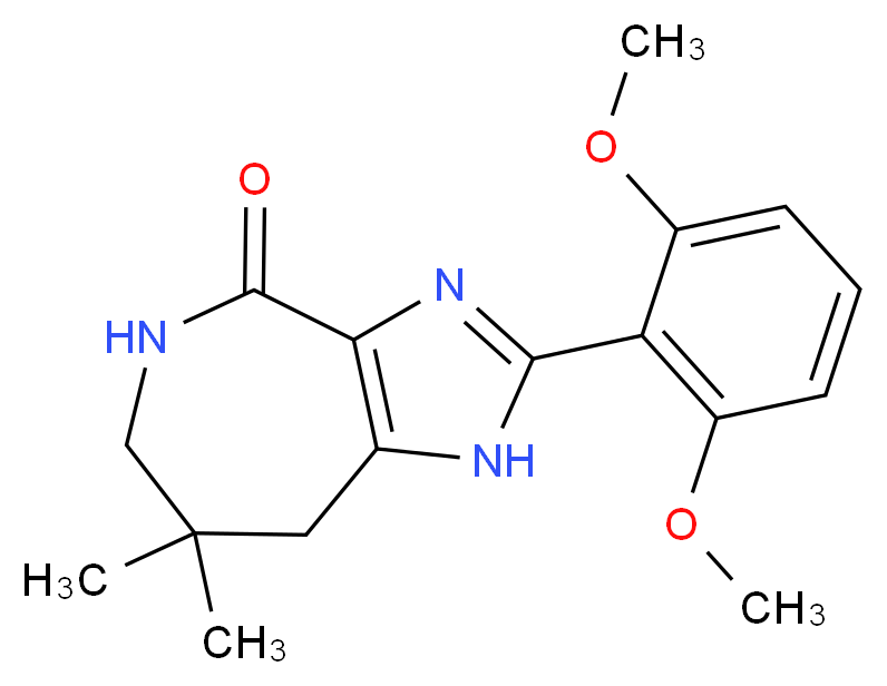 2-(2,6-dimethoxyphenyl)-7,7-dimethyl-5,6,7,8-tetrahydroimidazo[4,5-c]azepin-4(1H)-one_分子结构_CAS_)