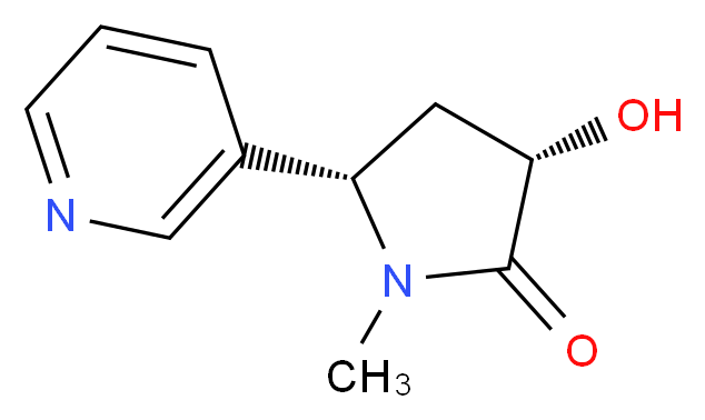 (3S,5S)-3-hydroxy-1-methyl-5-(pyridin-3-yl)pyrrolidin-2-one_分子结构_CAS_37096-14-3