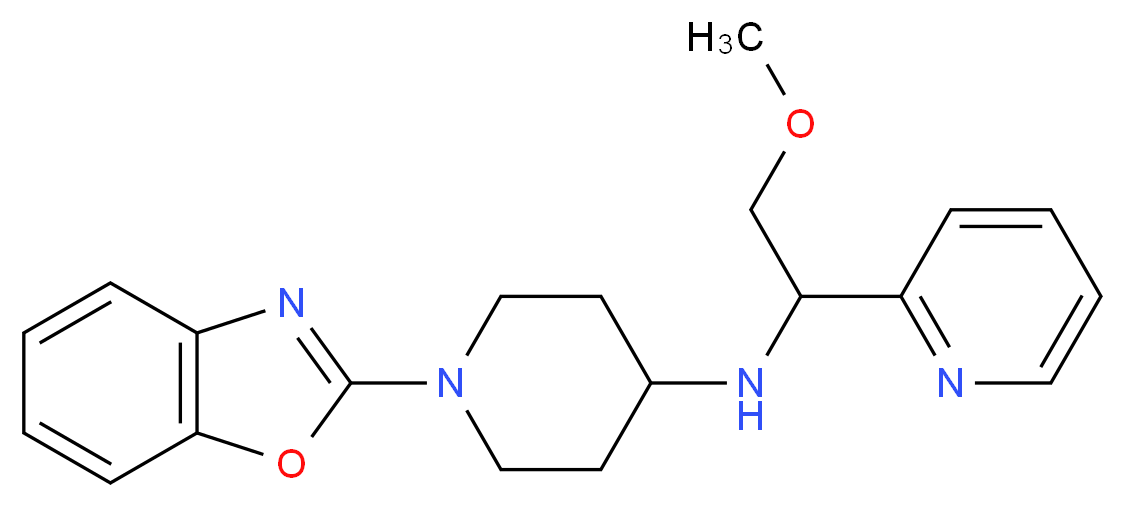 1-(1,3-benzoxazol-2-yl)-N-(2-methoxy-1-pyridin-2-ylethyl)piperidin-4-amine_分子结构_CAS_)