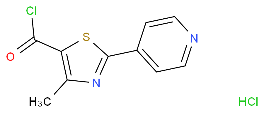 4-methyl-2-(pyridin-4-yl)-1,3-thiazole-5-carbonyl chloride hydrochloride_分子结构_CAS_953408-88-3