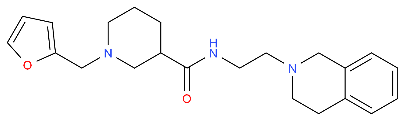 N-[2-(3,4-dihydro-2(1H)-isoquinolinyl)ethyl]-1-(2-furylmethyl)-3-piperidinecarboxamide_分子结构_CAS_)