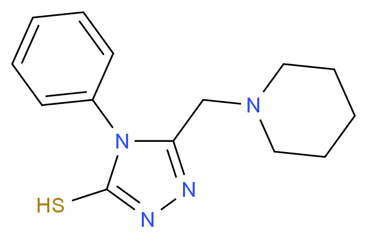 4-phenyl-5-(piperidin-1-ylmethyl)-4H-1,2,4-triazole-3-thiol_分子结构_CAS_65924-80-3)