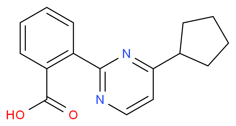 2-(4-cyclopentylpyrimidin-2-yl)benzoic acid_分子结构_CAS_)