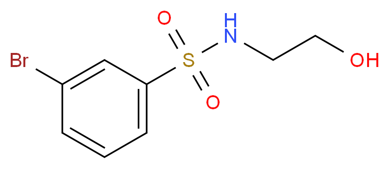 3-Bromo-N-(2-hydroxyethyl)benzenesulphonamide 96%_分子结构_CAS_911111-96-1)