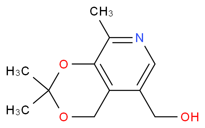 {2,2,8-trimethyl-2H,4H-[1,3]dioxino[4,5-c]pyridin-5-yl}methanol_分子结构_CAS_1136-52-3