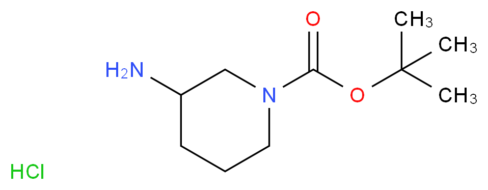 tert-butyl 3-aminopiperidine-1-carboxylate hydrochloride_分子结构_CAS_)