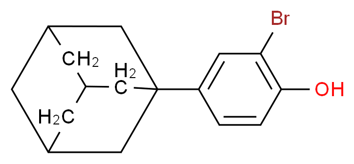 4-(adamantan-1-yl)-2-bromophenol_分子结构_CAS_63013-55-8