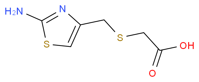 {[(2-amino-1,3-thiazol-4-yl)methyl]thio}acetic acid_分子结构_CAS_874508-46-0)