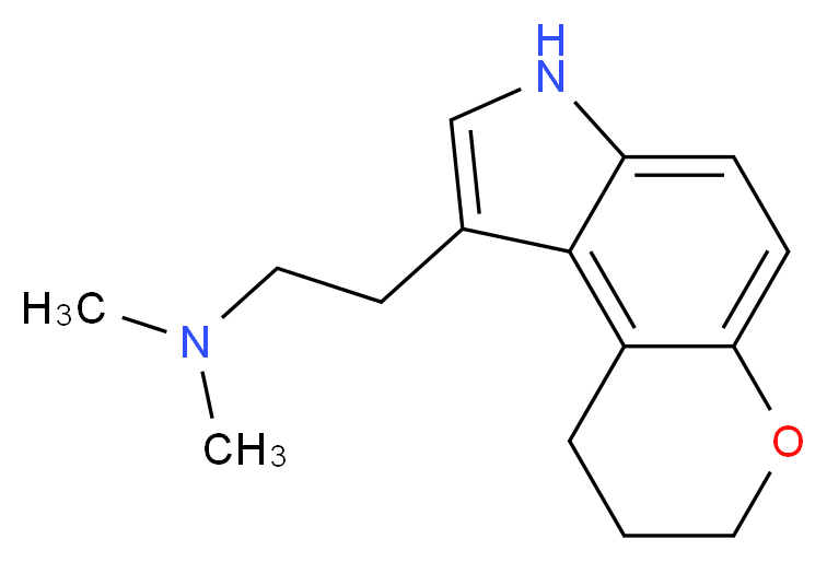 dimethyl(2-{3H,7H,8H,9H-pyrano[3,2-e]indol-1-yl}ethyl)amine_分子结构_CAS_135360-97-3