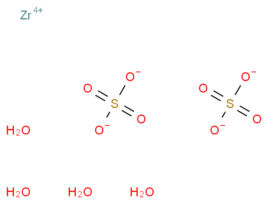 zirconium(4+) ion tetrahydrate disulfate_分子结构_CAS_7446-31-3