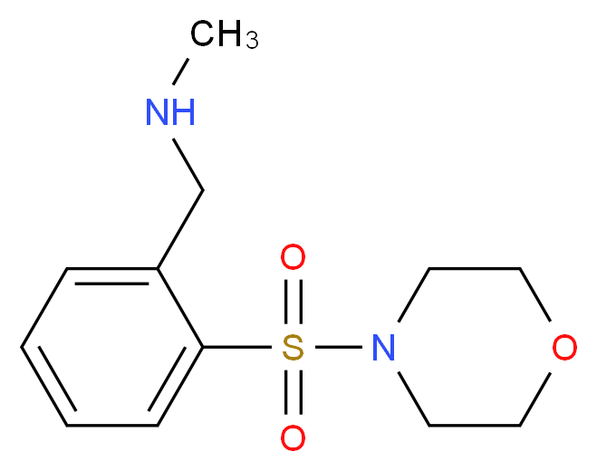 methyl({[2-(morpholine-4-sulfonyl)phenyl]methyl})amine_分子结构_CAS_941717-08-4