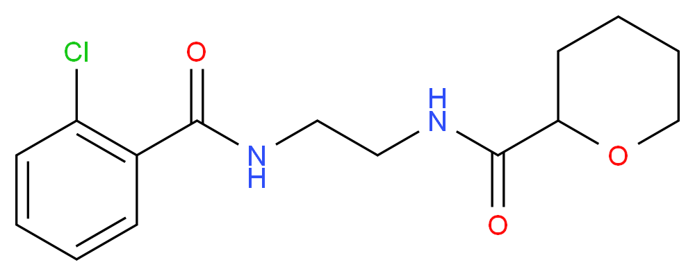 N-{2-[(2-chlorobenzoyl)amino]ethyl}tetrahydro-2H-pyran-2-carboxamide_分子结构_CAS_)