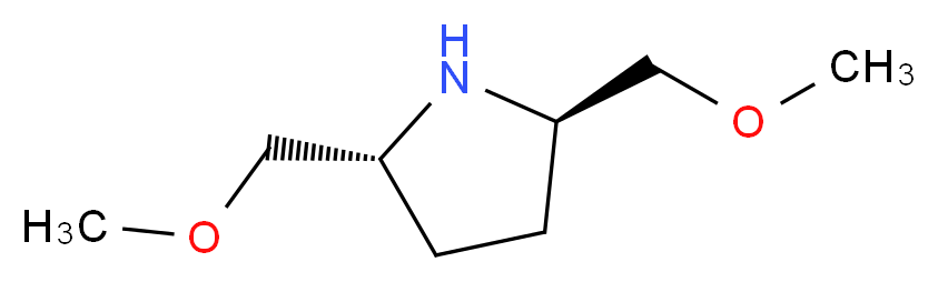 (R,R)-(-)-2,5-二(甲氧甲基)吡咯烷_分子结构_CAS_90290-05-4)